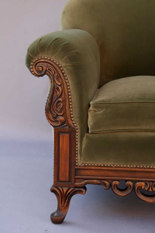 Spanish Revival Velvet Chair 4