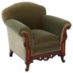 Spanish Revival Velvet Chair