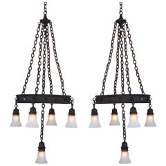 Pair Of Large Scale Chandeliers