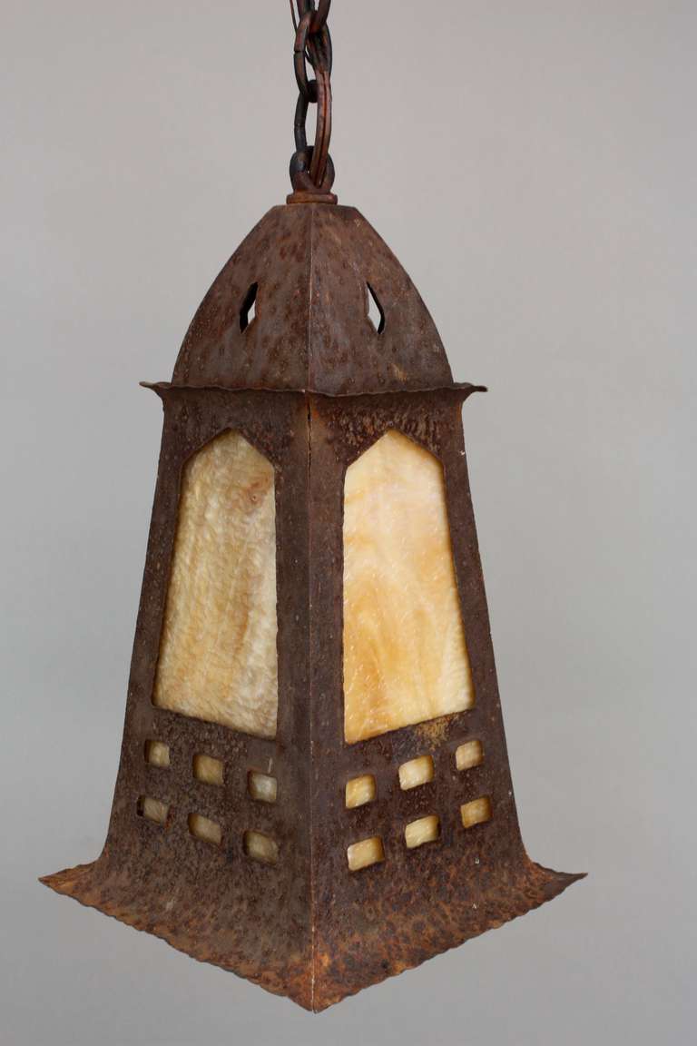 Slag Glass 1920's Cottage Style Lantern