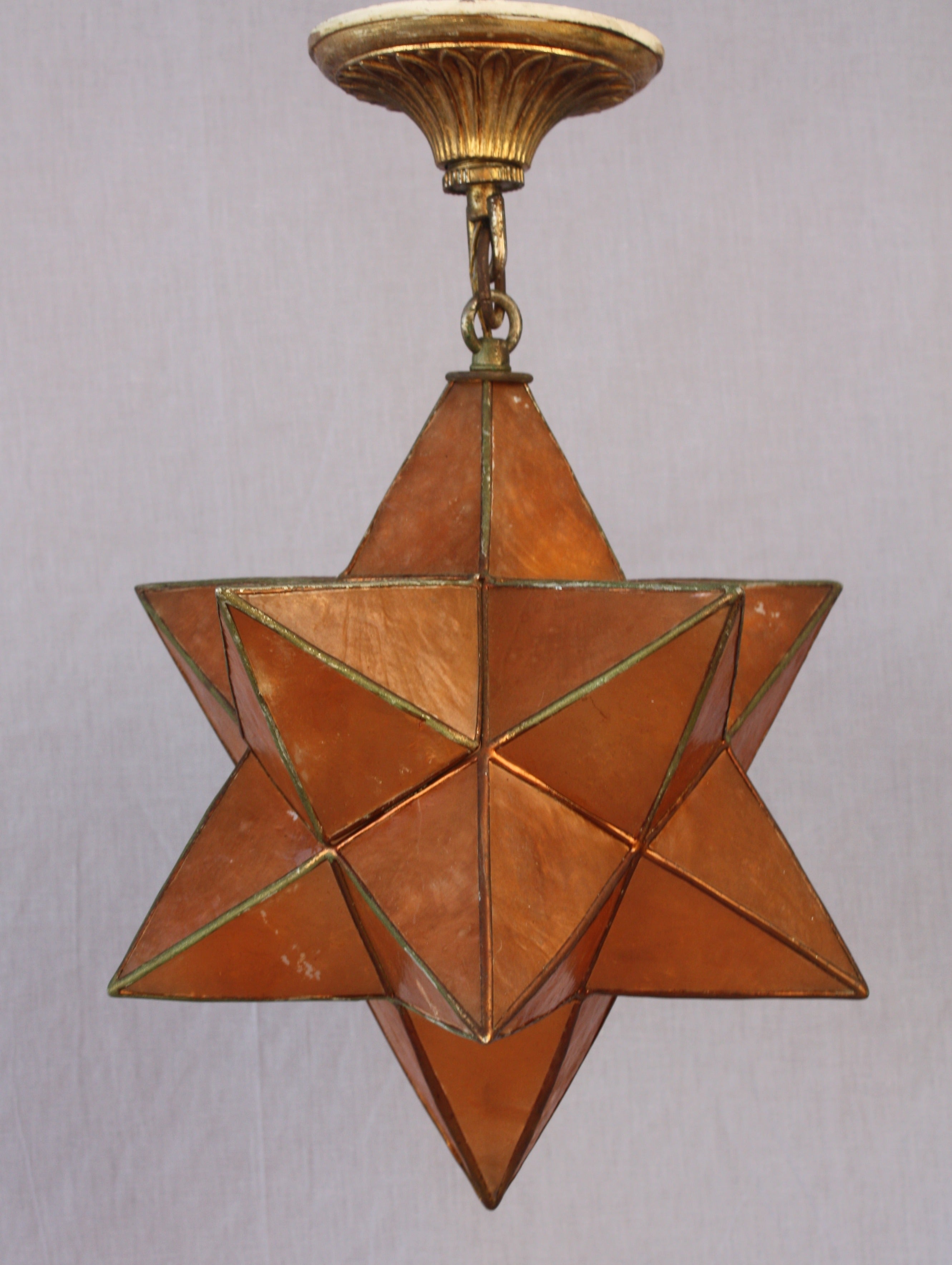 1930s Morovian Capiz Star Pendant