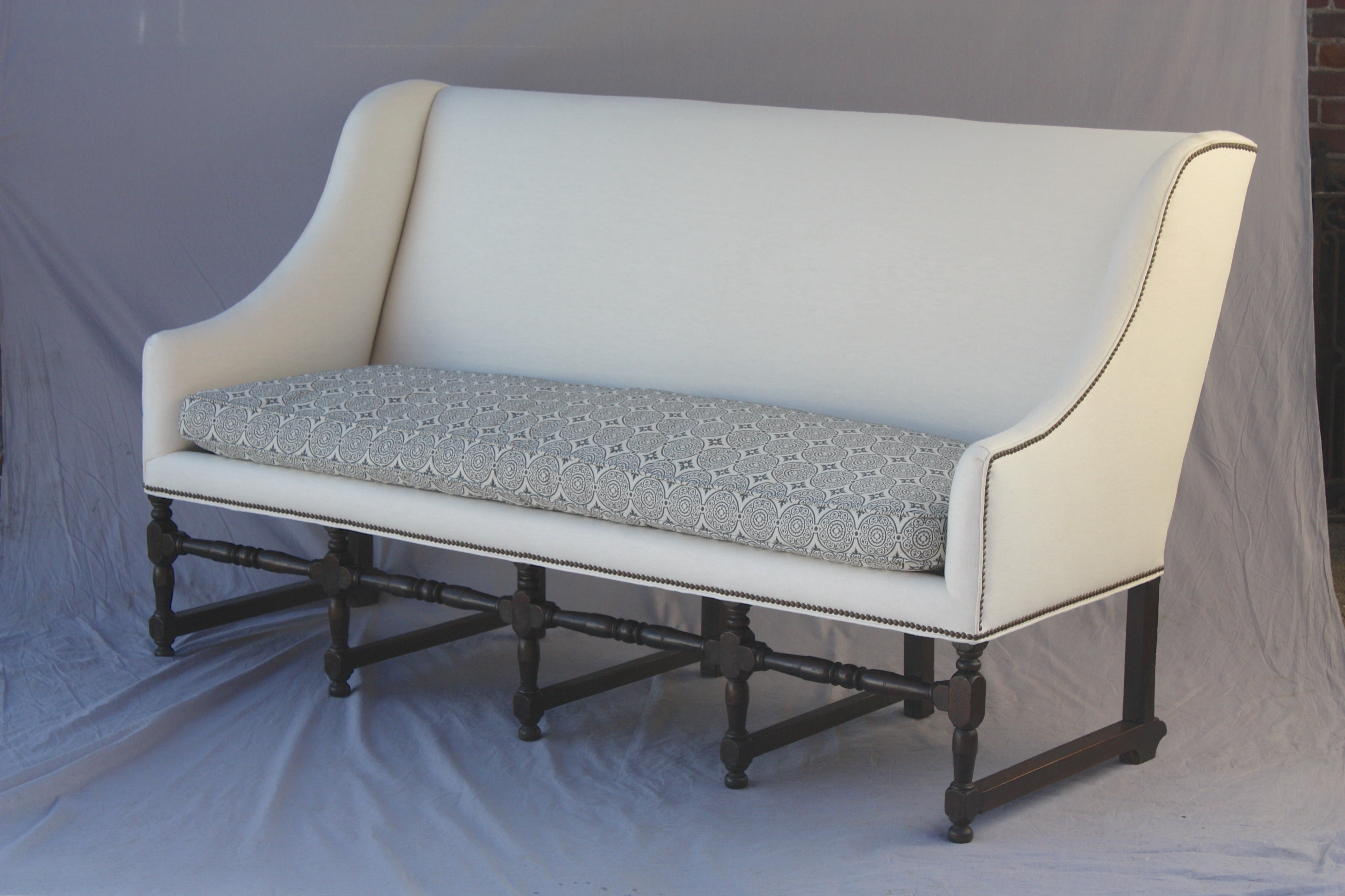 1940s Spanish Revival Tall Settee