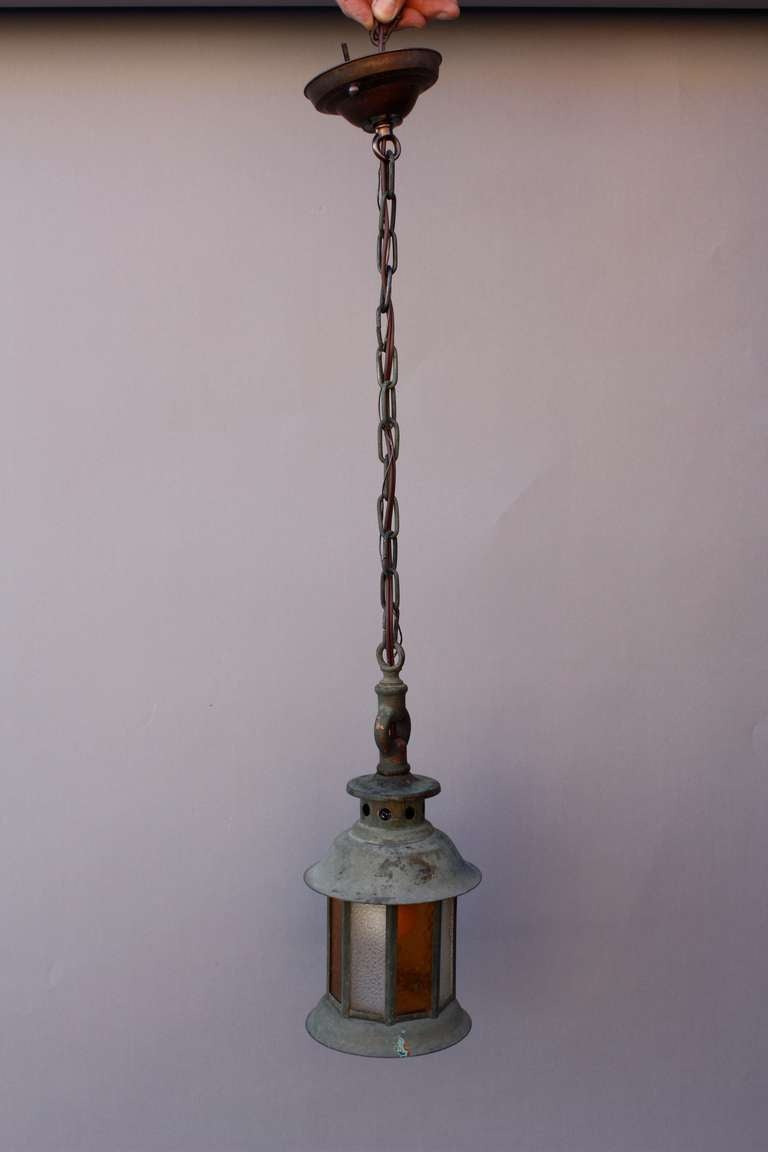 1920s Charming Copper Pendant In Excellent Condition In Pasadena, CA