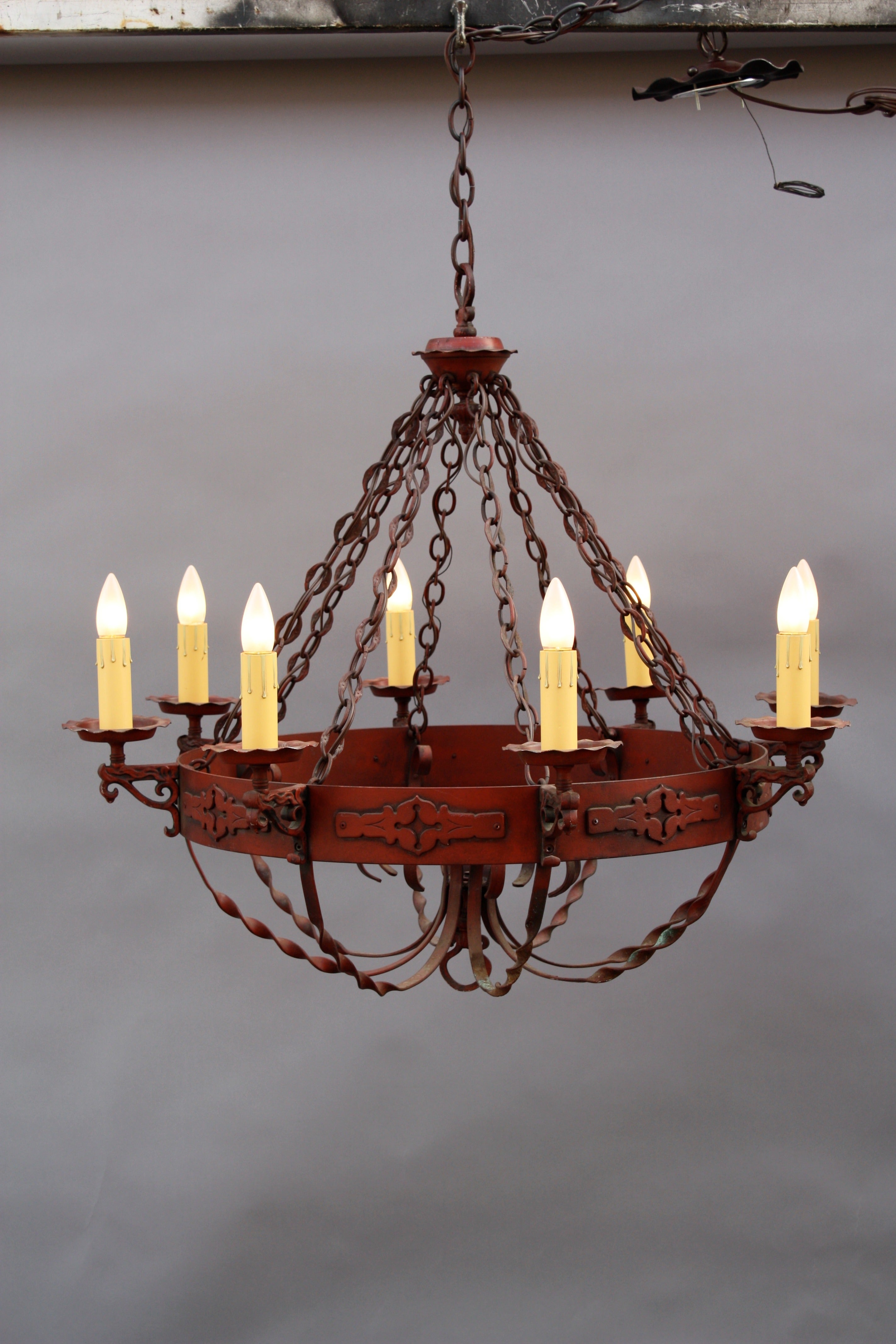 1930s Large Monterey Period Chandelier