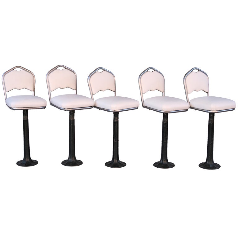 Iron and Chrome Bar Stools