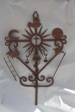 Early 20th Century Iron Cross Depicting the Passion of Christ