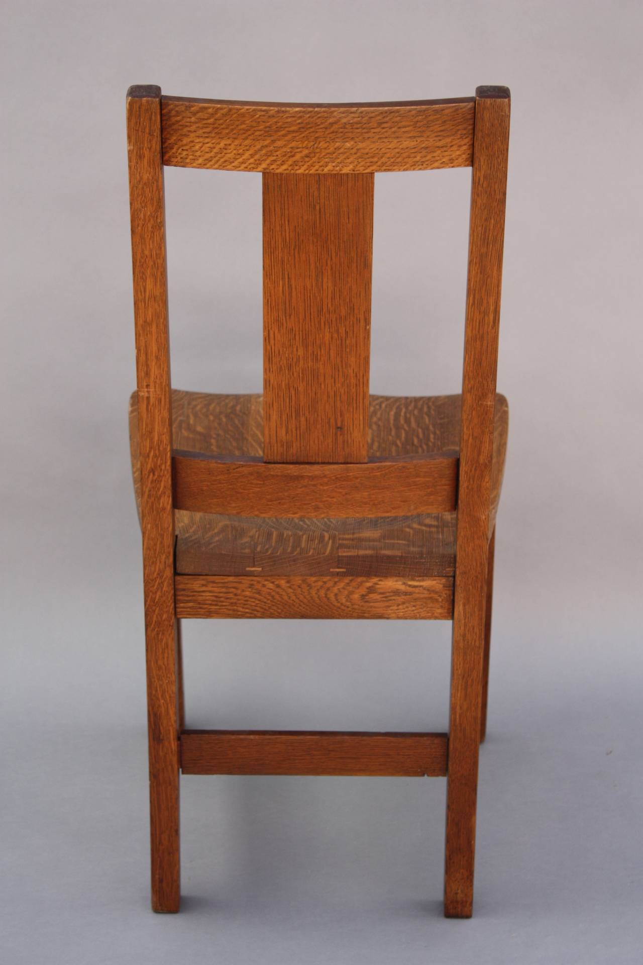 Set of Four Signed Arts and Crafts Limbert Chairs In Good Condition In Pasadena, CA