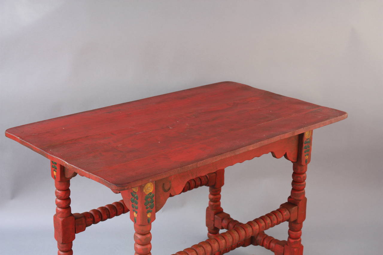 North American Antique Monterey Rancho Red Table