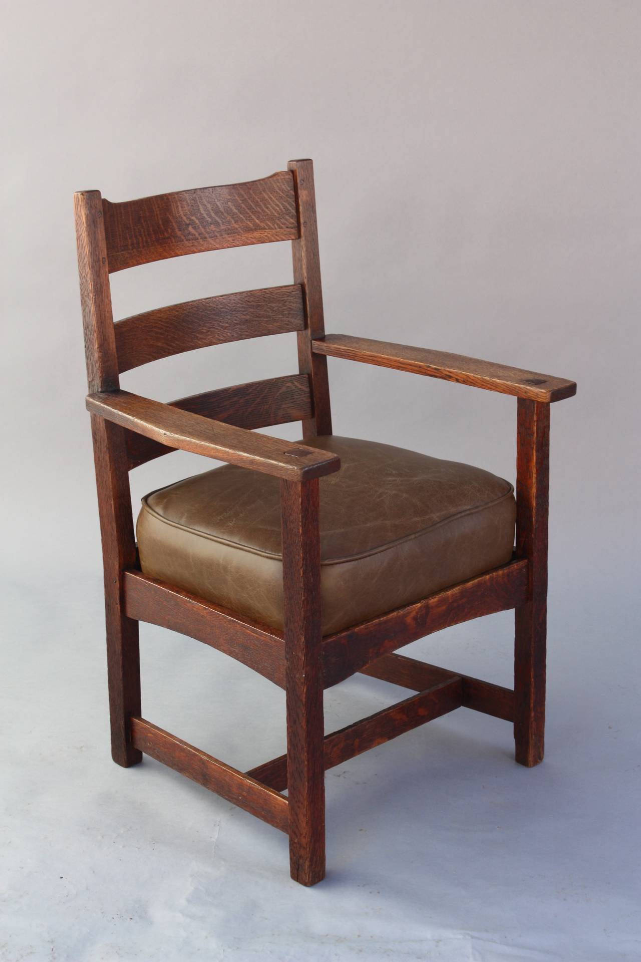 Arts and Crafts Signed Arts & Crafts Charles Stickley Armchair