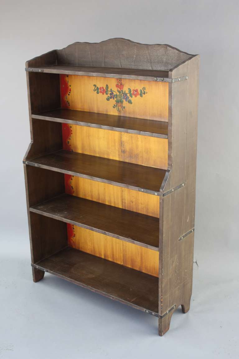 Circa 1930's Monterey bookcase with original old wood finish.