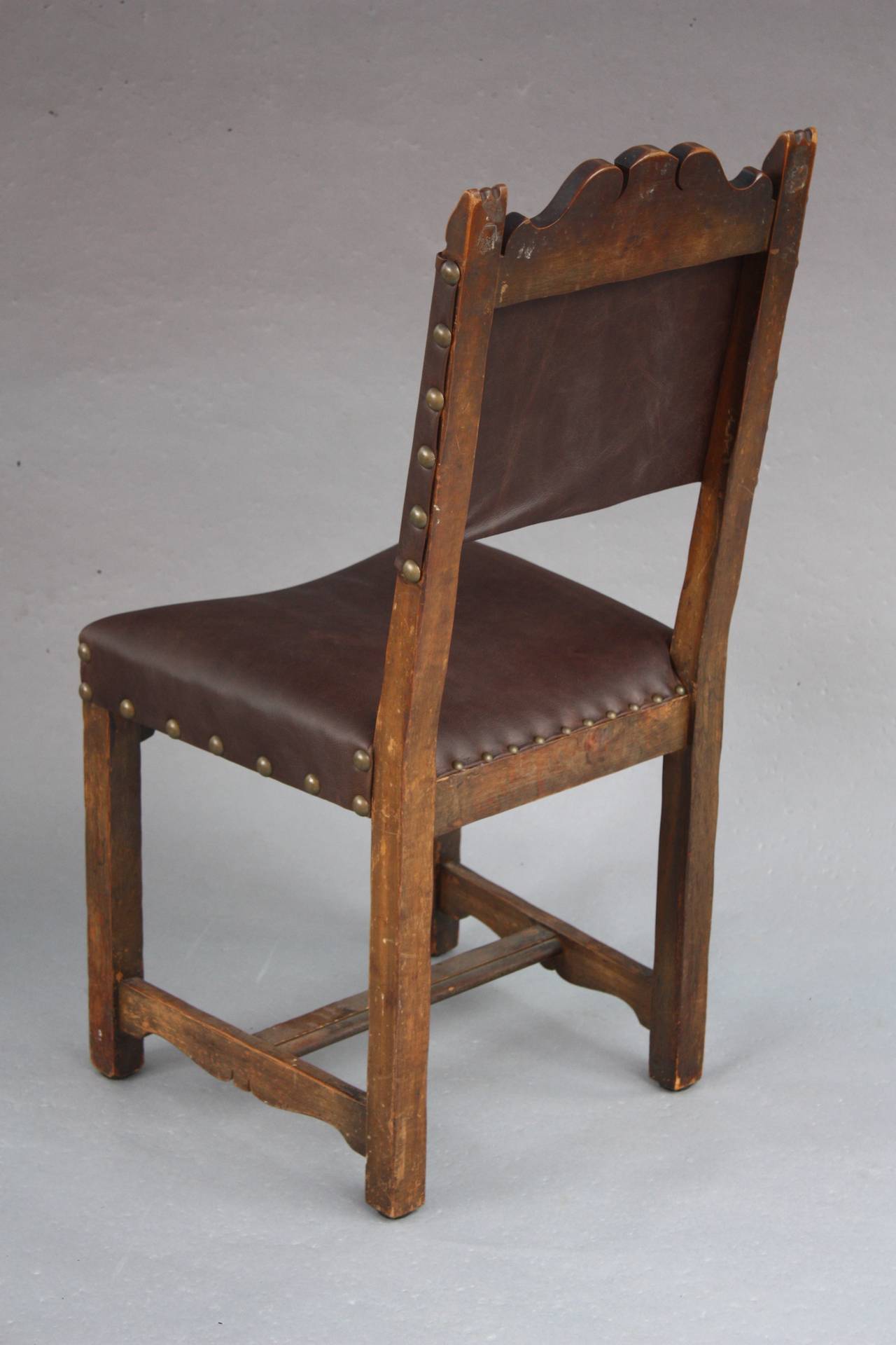 North American Pair of Spanish Revival Side Chairs