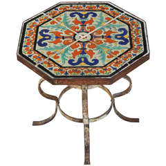 1920's Hexagonal Tile Table