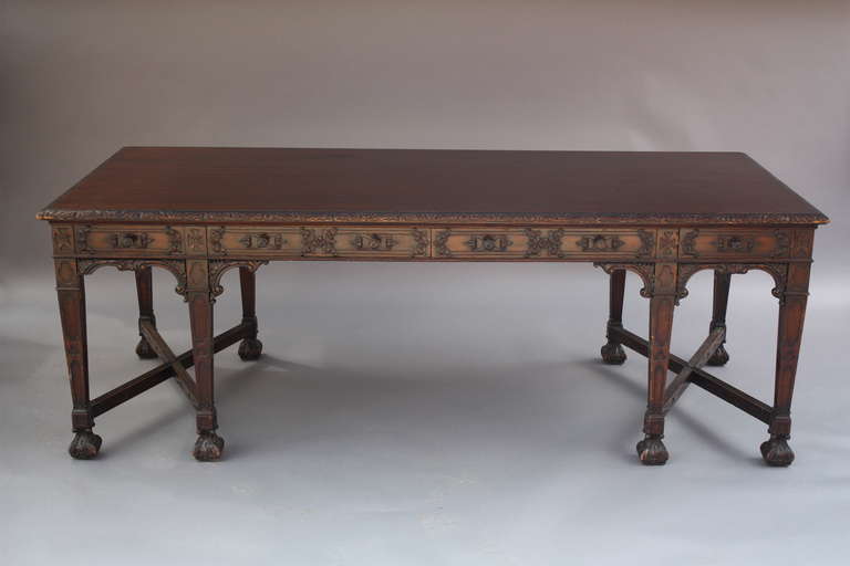 1920s Magnificent Large Partners Desk