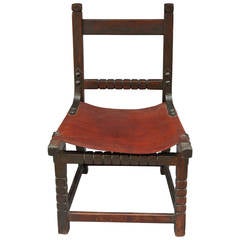 Monterey Old Wood Finish Sling Chair