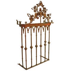 Antique Early Iron Window Grill