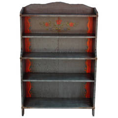 Hard to Find Antique Rancho Blue Monterey Bookcase