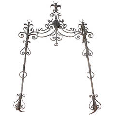 Outstanding Antique 1920's Wrought Iron Well Head Architectural Element