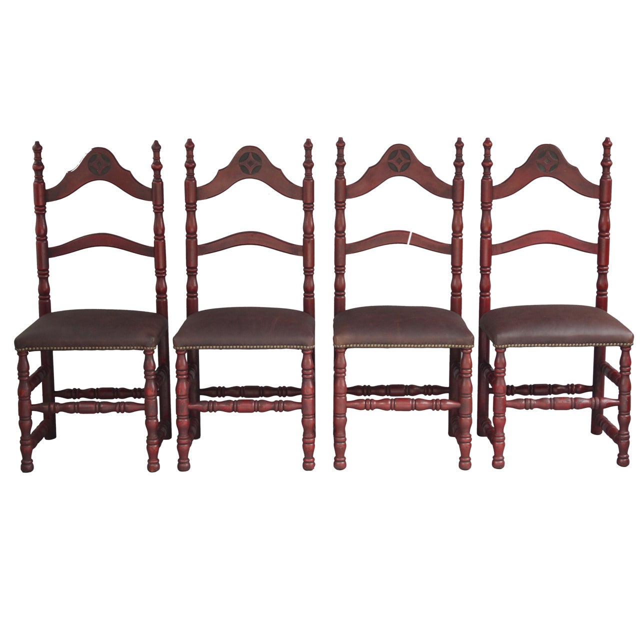 Set of Four Adobe Style Chairs For Sale