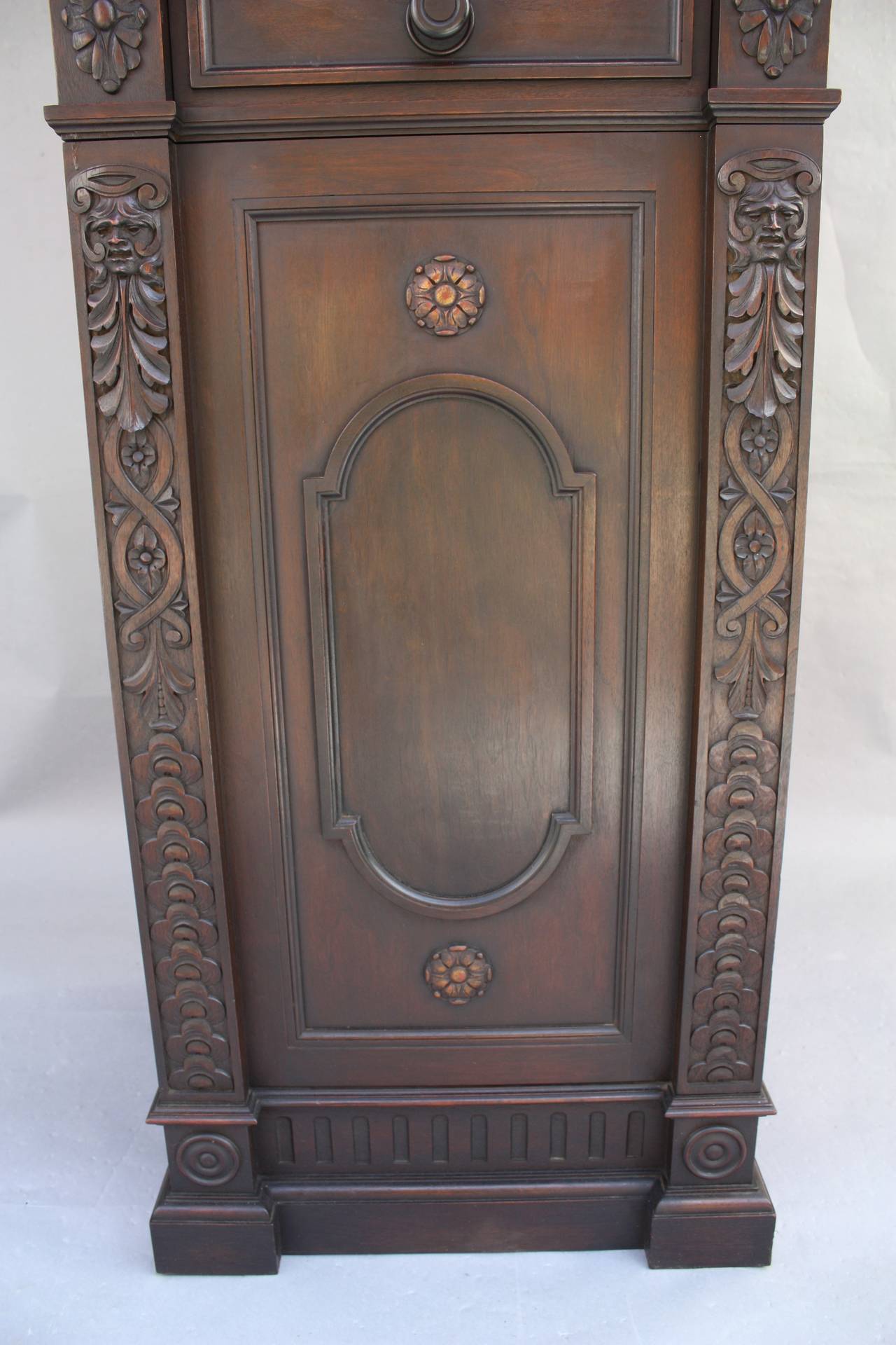 Antique Pair of Tall Night Stands or at 1stdibs