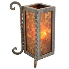 1930's Spanish Revival Wrought Iron Sconce