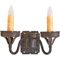 1920s Spanish Revival Double Sconce