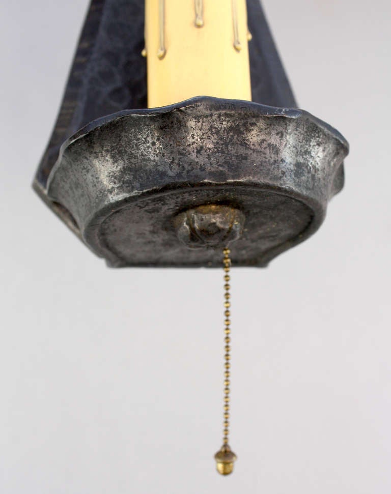 Tudor Style 1920s Hammered Single Sconce 1