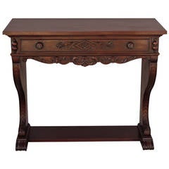 Walnut Carved Spanish Revival Console