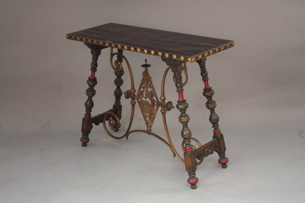 Spanish Colonial Spanish Revival Console Attributed to Oscar Bach