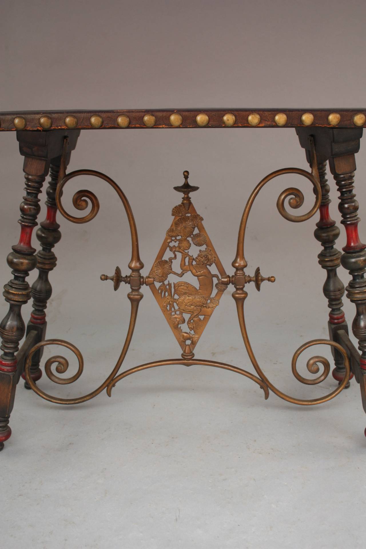 Spanish Revival Console Attributed to Oscar Bach In Good Condition In Pasadena, CA