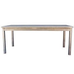 Vintage Steel Industrial Table, 72" Long