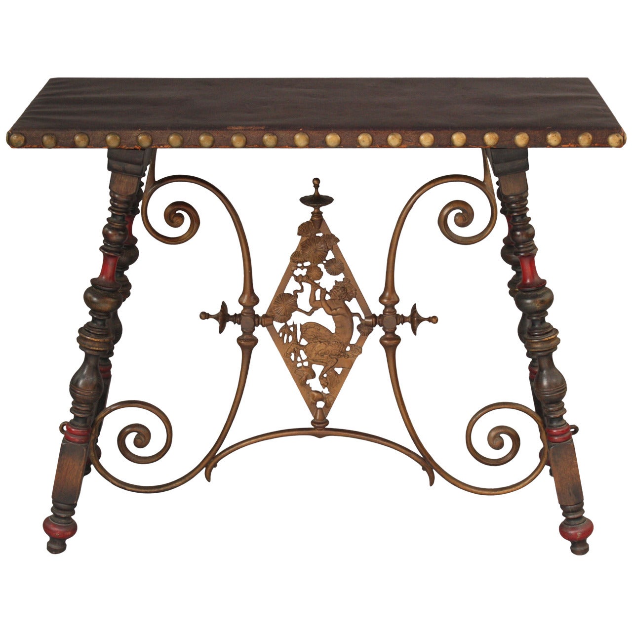 Spanish Revival Console Attributed to Oscar Bach
