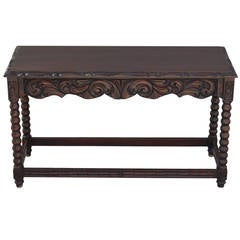 Spanish Revival Carved Bench