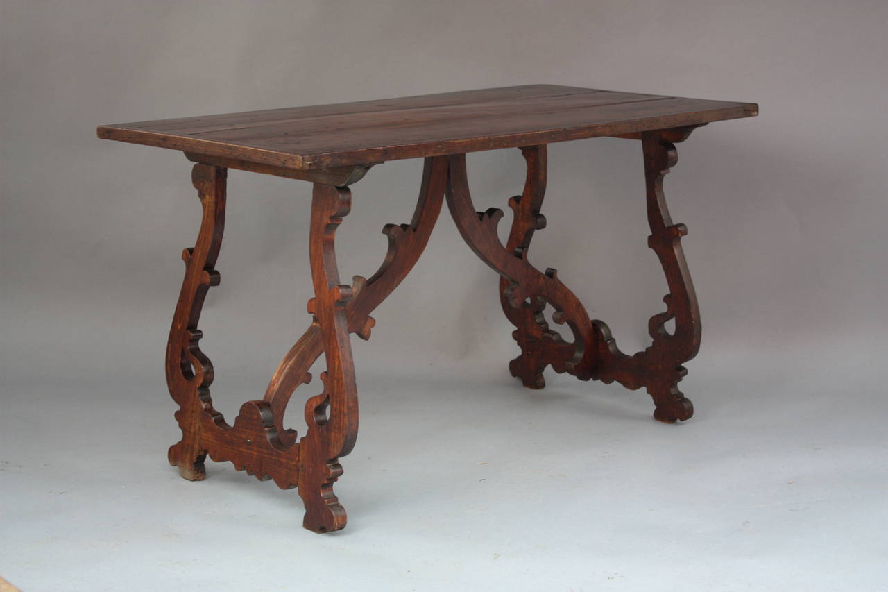 19th Century European Trestle Table
