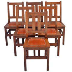 Used Set of Six Signed Stickley Brothers Chairs