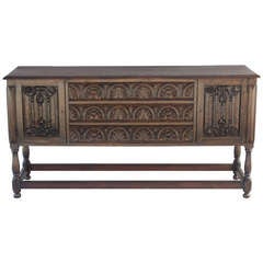 1920s Large Carved Marshall Laird Sideboard