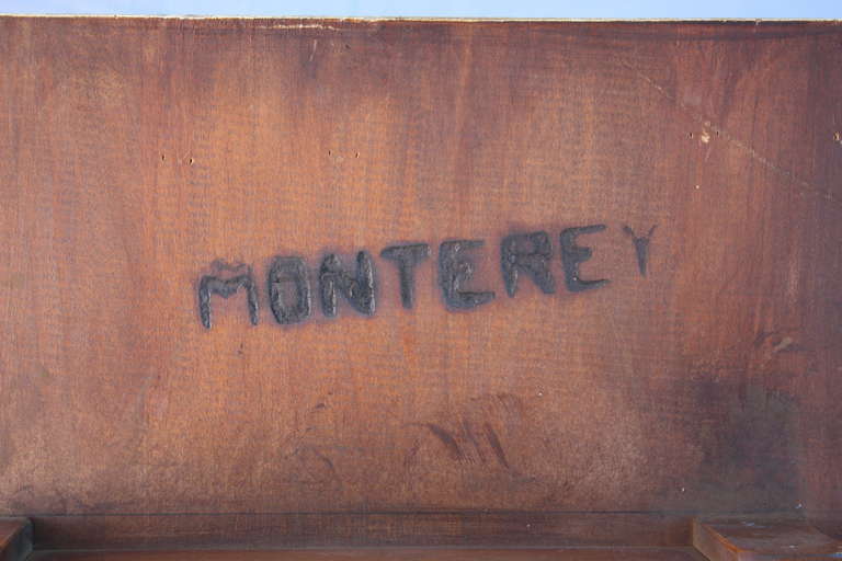 1930s Signed Monterey Coffee Table In Excellent Condition In Pasadena, CA