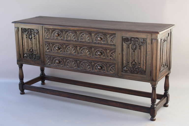 20th Century 1920s Large Carved Marshall Laird Sideboard