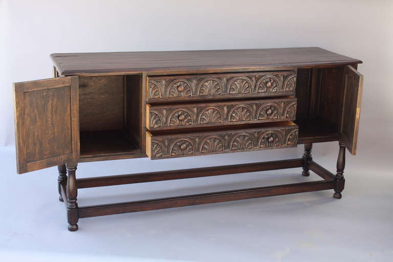 1920s Large Carved Marshall Laird Sideboard 1