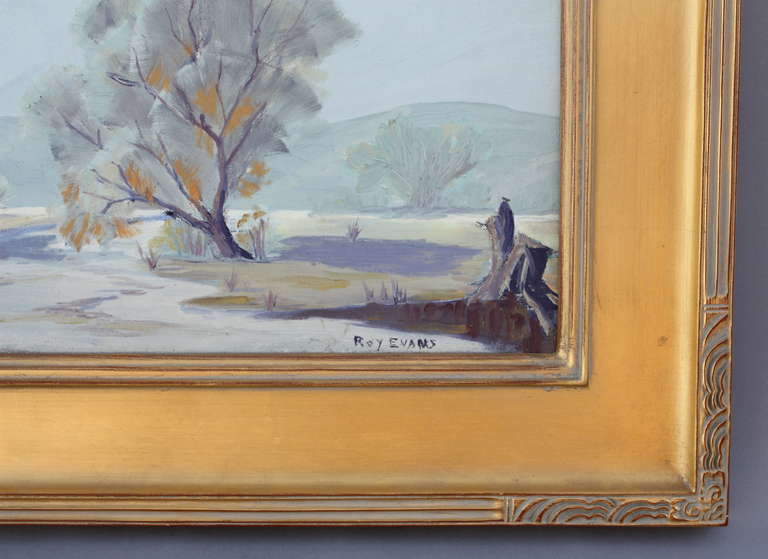 Board Early 20th Century Trees and Mountain Landscape by Naomi Taylor Evans