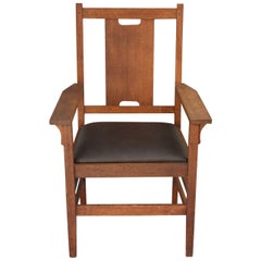 H-Back Arts & Crafts Chair Attributed to Gustav Stickley