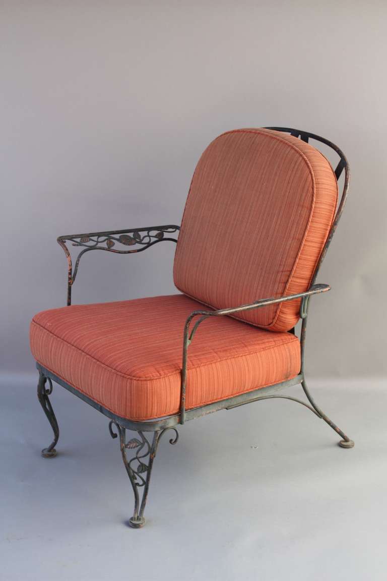 Mid-20th Century 1940s Iron Outdoor Armchair