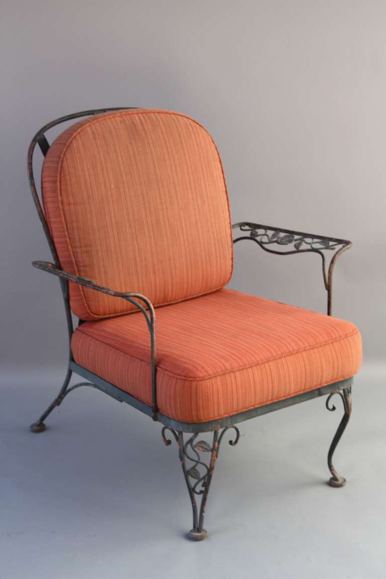 American 1940s Iron Outdoor Armchair