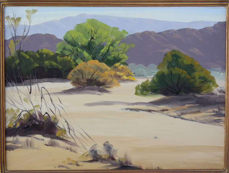 American Early 20th Century Desert Brush Landscape by Naomi Taylor Evans