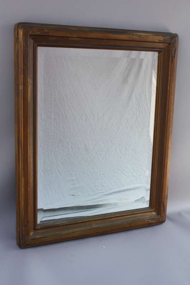 Antique 1910 Carved Wood Mirror In Good Condition In Pasadena, CA