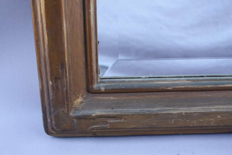 American Antique 1910 Carved Wood Mirror