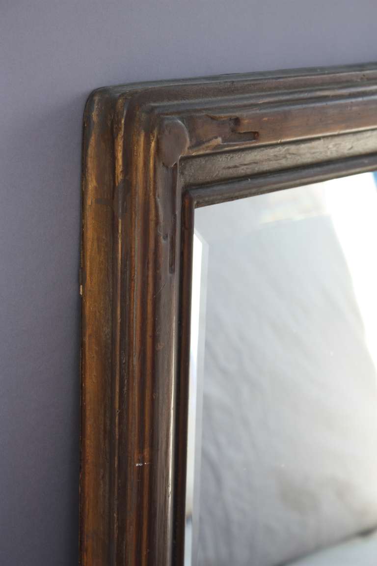 Gilt Antique 1910 Carved Wood Mirror