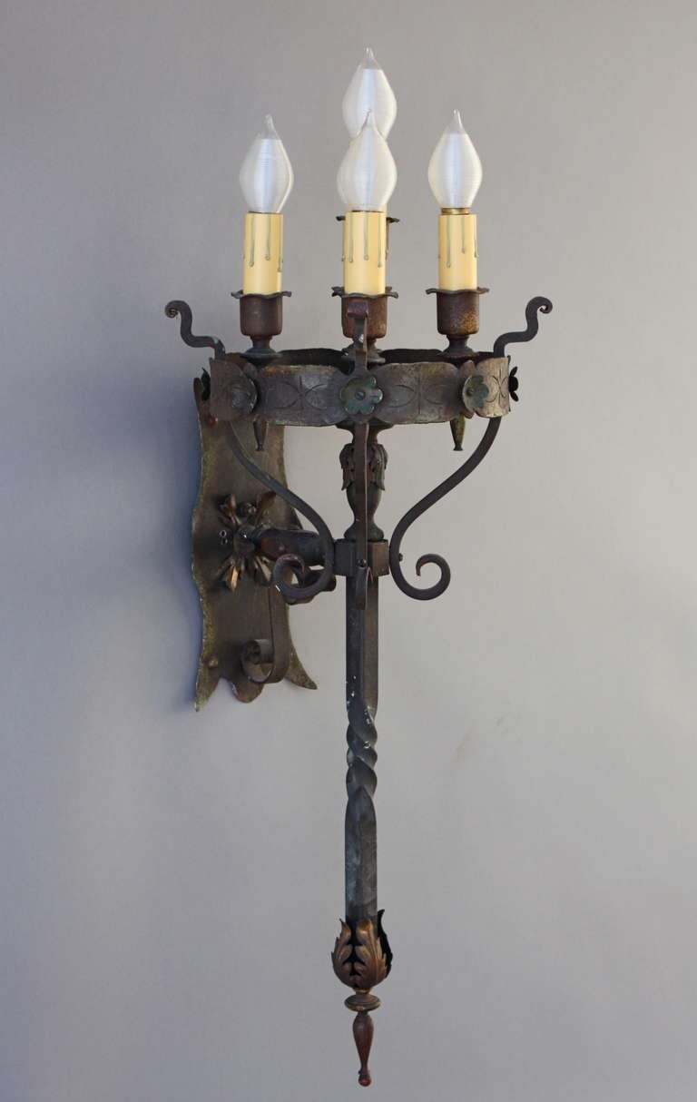 1 Of 4 Antique Large Scale Sconce at 1stdibs