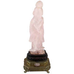 Early 1900s Rose Quartz Guanyin