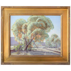 Early 20th Century Desert Trees Landscape by Naomi Taylor Evans