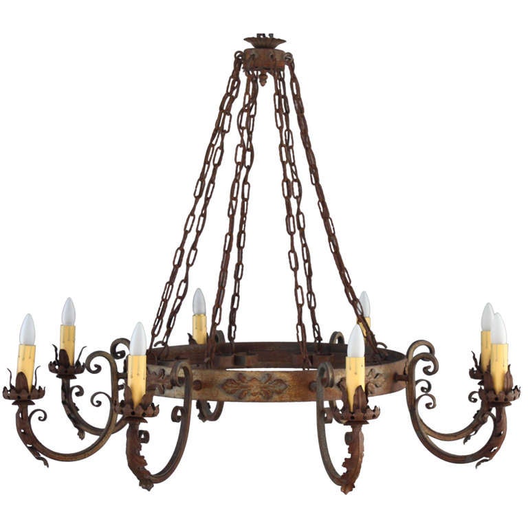 Antique 1930s Large Scale Spanish Revival Chandelier At 1stdibs Spanish Revival Chandelier At 1stdibs, 1930s Spanish Revival Chandelier